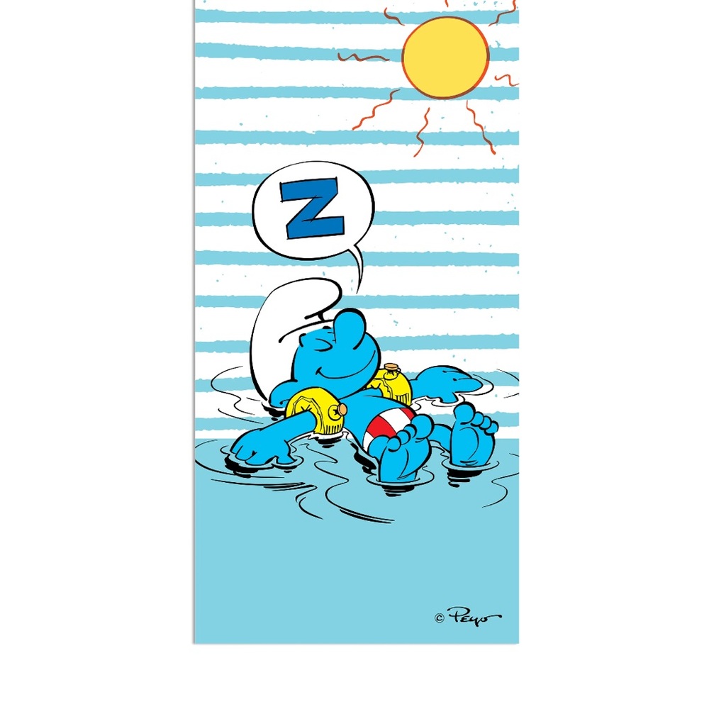 Beach tech Clumsy Smurf Beach Towel  Sustainable, Eco-Friendly 30" x 60" T…